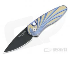 Protech Sprint Automatic Titanium Custom DLC S35VN 3D Wave California Legal Folder 2952