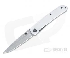 Gerber Affinity Stonewashed Drop Point Silver Aluminum Steel Frame Lock Folder 30-001867
