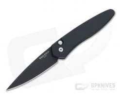 Protech Newport Solid Black DLC S35VN Automatic 3407