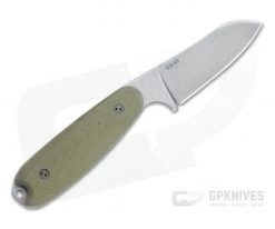 Bradford Guardian3.5 Sheepsfoot Stonewashed M390 3D Green Micarta Fixed Blade -EDC (Every Day Carry) Shop 35sf 102 m390 3