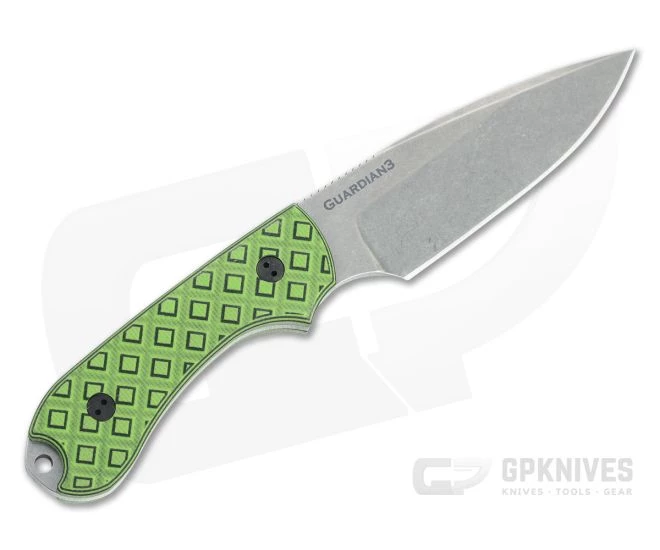 Bradford Guardian3 False Edge GPK Exclusive Stonewashed Rex 45 Toxic Green/Black G10 Fixed Blade 5 Bradford Guardian3 False Edge GPK Exclusive Stonewashed Rex 45 Toxic Green/Black G10 Fixed Blade - Image 3