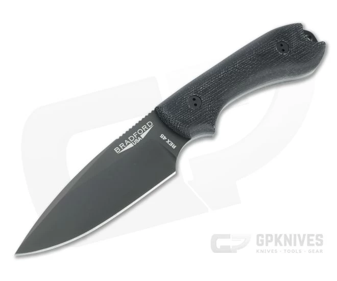 Bradford Guardian3 False Edge GPK Exclusive Black DLC Rex 45 3D Black Micarta Fixed Blade 3 Bradford Guardian3 False Edge GPK Exclusive Black DLC Rex 45 3D Black Micarta Fixed Blade