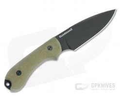 Bradford Guardian3 False Edge GPK Exclusive Black DLC Rex 45 3D Green Micarta Fixed Blade -EDC (Every Day Carry) Shop 3fe 102b rex45 3