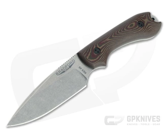 Bradford Guardian3 False Edge GPK Exclusive Stonewashed Rex 45 3D Chocolate/Red Richlite Fixed Blade 3 Bradford Guardian3 False Edge GPK Exclusive Stonewashed Rex 45 3D Chocolate/Red Richlite Fixed Blade