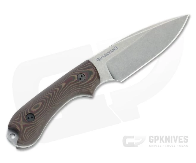 Bradford Guardian3 False Edge GPK Exclusive Stonewashed Rex 45 3D Chocolate/Red Richlite Fixed Blade 5 Bradford Guardian3 False Edge GPK Exclusive Stonewashed Rex 45 3D Chocolate/Red Richlite Fixed Blade - Image 3