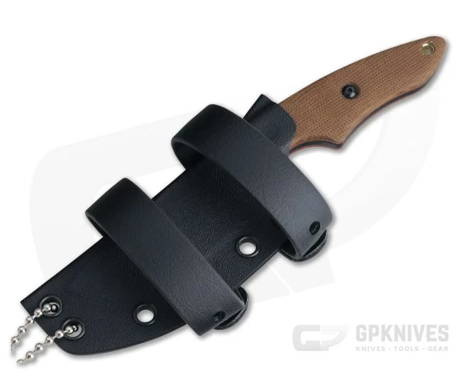 TOPS Knives 3 Pointer Black 1095 Tan Canvas Micarta EDC Hunter Neck Knife 3PR-02 4 TOPS Knives 3 Pointer Black 1095 Tan Canvas Micarta EDC Hunter Neck Knife 3PR-02 - Image 2