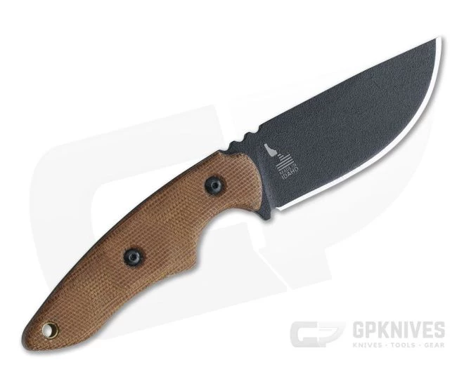 TOPS Knives 3 Pointer Black 1095 Tan Canvas Micarta EDC Hunter Neck Knife 3PR-02 5 TOPS Knives 3 Pointer Black 1095 Tan Canvas Micarta EDC Hunter Neck Knife 3PR-02 - Image 3