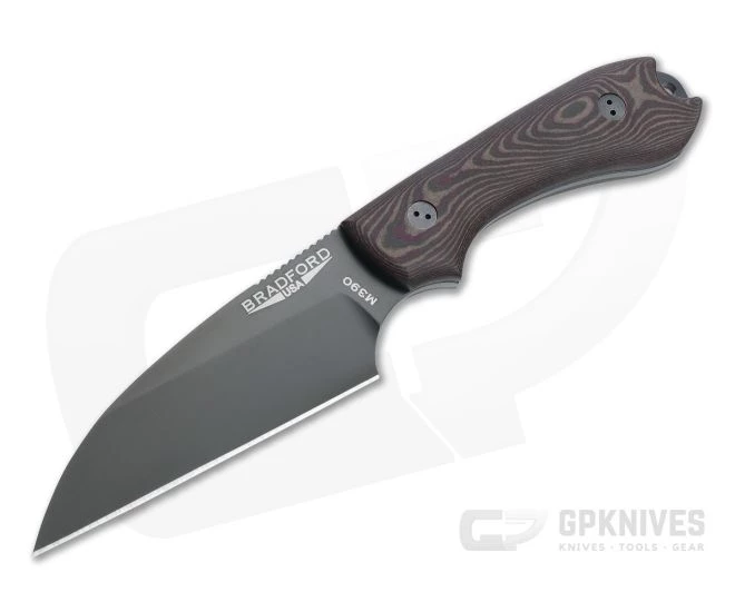 Bradford Knives Guardian3 Wharncliffe LTD 3D Chocolate/Red Richlite Black DLC M390 Fixed Blade 3 Bradford Knives Guardian3 Wharncliffe LTD 3D Chocolate/Red Richlite Black DLC M390 Fixed Blade