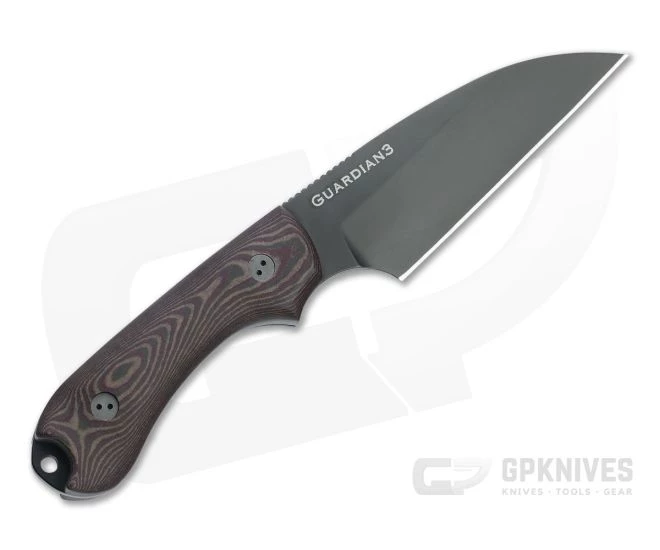 Bradford Knives Guardian3 Wharncliffe LTD 3D Chocolate/Red Richlite Black DLC M390 Fixed Blade 5 Bradford Knives Guardian3 Wharncliffe LTD 3D Chocolate/Red Richlite Black DLC M390 Fixed Blade - Image 3