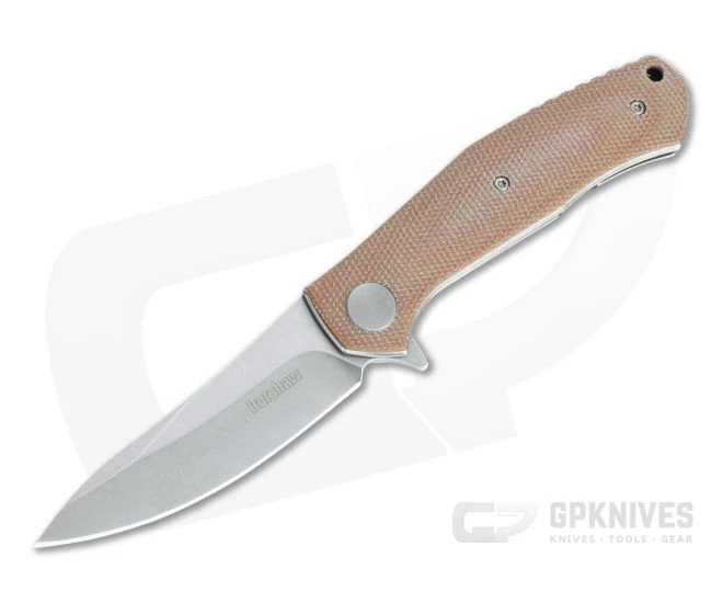 Kershaw Concierge Sinkevich Stonewashed D2 Brown Micarta KVT Liner Lock Flipper 4020MCB 3 Kershaw Concierge Sinkevich Stonewashed D2 Brown Micarta KVT Liner Lock Flipper 4020MCB