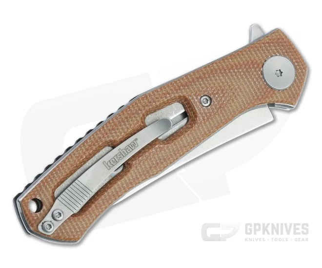 Kershaw Concierge Sinkevich Stonewashed D2 Brown Micarta KVT Liner Lock Flipper 4020MCB 4 Kershaw Concierge Sinkevich Stonewashed D2 Brown Micarta KVT Liner Lock Flipper 4020MCB - Image 2