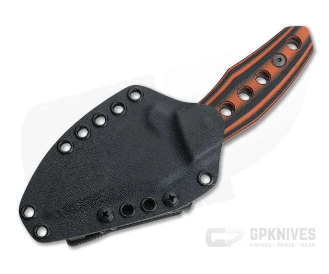 Tom Krein Custom Advocate Clip Point Acid Wash D2 Orange/Black G10 Tactical Fixed Blade 4246 4 Tom Krein Custom Advocate Clip Point Acid Wash D2 Orange/Black G10 Tactical Fixed Blade 4246 - Image 2