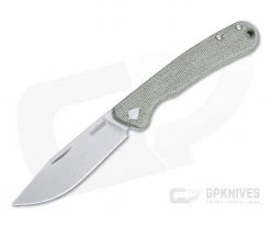 Kershaw Federalist Stonewashed CPM-154 Green Micarta USA Slip Joint Folder 4320