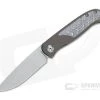 Burger Custom Atlas SFL Drop Point Satin M390 Damasteel Bronze Frame Lock Front Flipper 4565