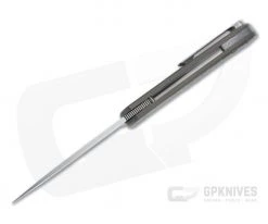 Burger Custom Atlas SFL Drop Point Satin M390 Damasteel Bronze Frame Lock Front Flipper 4565 -EDC (Every Day Carry) Shop 4565 3