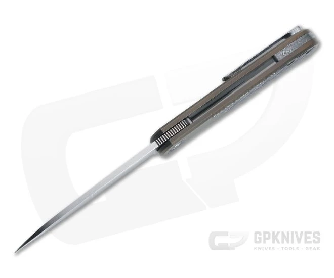 Burger Custom Atlas SFL Sheepsfoot Satin M390 Damasteel Bronze Frame Lock Front Flipper 4570 5 Burger Custom Atlas SFL Sheepsfoot Satin M390 Damasteel Bronze Frame Lock Front Flipper 4570 - Image 3