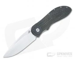 JD Van Deventer Custom EDC Front Flipper Drop Point Carbon Fiber Dark Titanium Frame Lock 4587