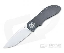 JD Van Deventer Custom EDC Front Flipper Drop Point Turbo Cut Collars Titanium Frame Lock 4593