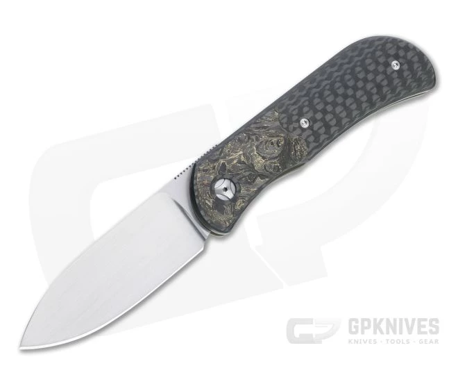 Burger Custom EXK Plus Satin M390 Dark Matter Gold Fatcarbon Bolster Carbon Fiber Front Flipper 4668 3 Burger Custom EXK Plus Satin M390 Dark Matter Gold Fatcarbon Bolster Carbon Fiber Front Flipper 4668