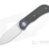 Burger Custom EXK Plus Satin M390 Green Micarta Inlaid Carbon Fiber Front Flipper 4670