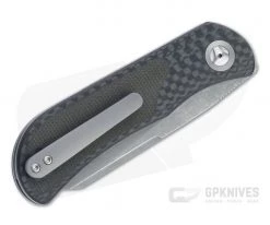 Burger Custom EXK Plus SF Acid Wash M390 Green Micarta Inlaid Carbon Fiber Front Flipper 4672 6 Burger Custom EXK Plus SF Acid Wash M390 Green Micarta Inlaid Carbon Fiber Front Flipper 4672 -EDC (Every Day Carry) Shop 4672 2