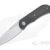 Burger Custom EXK Plus SF Satin M390 Green Micarta Inlaid Carbon Fiber Front Flipper 4673