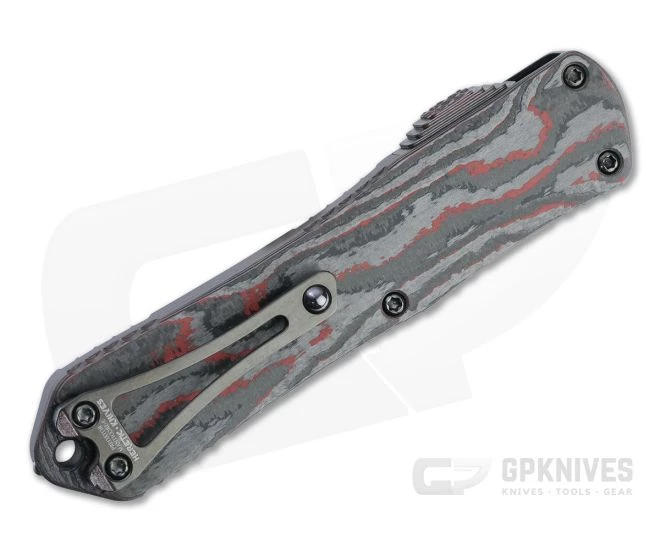 Heretic Knives Predator Manticore-E Tanto Set Battleworn DLC Red Camo Carbon Fiber OTF Automatic 4676 4 Heretic Knives Predator Manticore-E Tanto Set Battleworn DLC Red Camo Carbon Fiber OTF Automatic 4676 - Image 2