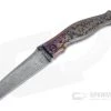 Alan Folts Linear Prototype Tier 4 Damasteel Timascus Bolstered Snakeskin Fat Carbon Liner Lock Folder 4682