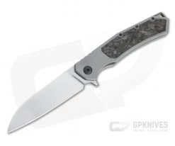 Burger Custom Sierra Satin Elmax Copper Dark Matter Fat Carbon Titanium Frame Lock Flipper 4687