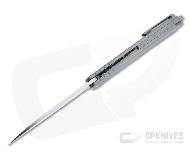 Burger Custom Sierra Satin Elmax Satin Hardware Titanium Frame Lock Flipper 4690 5 Burger Custom Sierra Satin Elmax Satin Hardware Titanium Frame Lock Flipper 4690 - Image 3