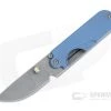 Serge Panchenko Custom Bean Drop Point Acid Washed Nitro-V Iridescent Blue Titanium Slip Joint 4709 -EDC (Every Day Carry) Shop 4709 1