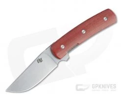 Brad Zinker Bartlow Shorty Trapper LLF Flipper Stonewashed CPM-154 Chili Pepper Micarta Folder 4711