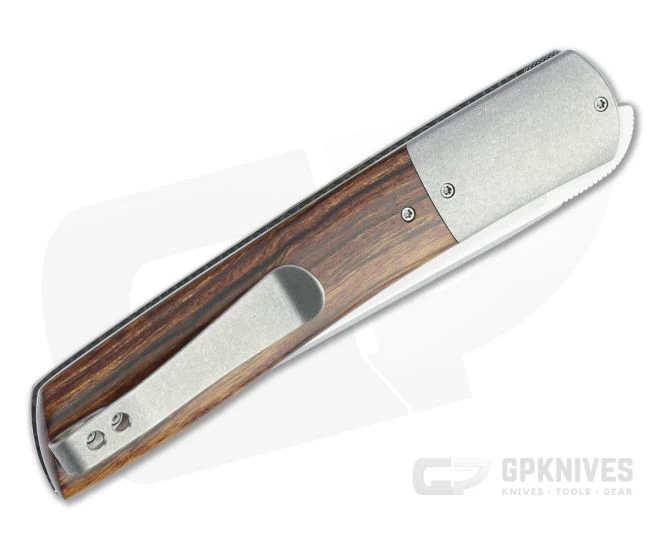 Brad Zinker Urban Trapper Front Flipper LLF Stonewashed CPM-154 Bolstered Desert Ironwood Folder 4714 4 Brad Zinker Urban Trapper Front Flipper LLF Stonewashed CPM-154 Bolstered Desert Ironwood Folder 4714 - Image 2