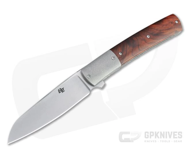Brad Zinker FR Stretch LLF Flipper Stonewashed Magnacut Bolstered Cocobolo Folder 4716 3 Brad Zinker FR Stretch LLF Flipper Stonewashed Magnacut Bolstered Cocobolo Folder 4716