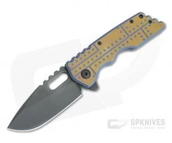 Attn2Detail Medium Mark 2 Drop Point Black S30V Two-Tone Armor Plate Titanium Folder 4718