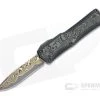 Heretic Custom Colossus Recurve Bakers Forge Damascus Black Dunes Fat Carbon OTF Automatic 4726 -EDC (Every Day Carry) Shop 4726 1