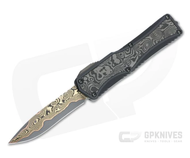 Heretic Custom Colossus Recurve Bakers Forge Damascus Black Dunes Fat Carbon OTF Automatic 4726 3 Heretic Custom Colossus Recurve Bakers Forge Damascus Black Dunes Fat Carbon OTF Automatic 4726