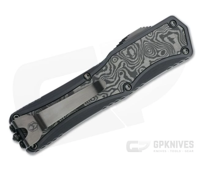 Heretic Custom Colossus Recurve Bakers Forge Damascus Black Dunes Fat Carbon OTF Automatic 4726 4 Heretic Custom Colossus Recurve Bakers Forge Damascus Black Dunes Fat Carbon OTF Automatic 4726 - Image 2