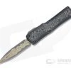 Heretic Custom Colossus D/E Bakers Forge Damascus Black Dunes Fat Carbon OTF Automatic 4727 -EDC (Every Day Carry) Shop 4727 1