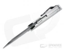 Grindhouse Knives KD #6 Flipper Hamon 1095 Satin Titanium Folder 4789 -EDC (Every Day Carry) Shop 4789 3