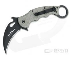 Fox Knives 479 Karambit Green Canvas Micarta Black N690Co Folder 479-MI