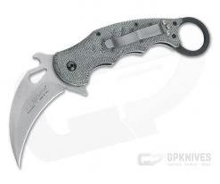 Fox Knives 479 Karambit Black Canvas Micarta Stonewashed N690Co Folder 479-MIB-SW