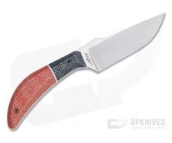 Lhotak Designs RL2 EDC Chisel ATI 425 Orange and Black Jute Micarta Fixed Blade 4797
