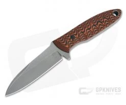 Tom Krein Custom TK-8 Defender Acid Washed Nitro-V Anso Milled Pumpkin G10 Fixed Blade