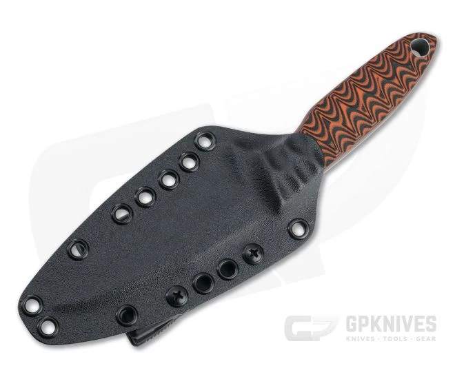 Tom Krein Custom TK-8 Defender Acid Washed Nitro-V Anso Milled Pumpkin G10 Fixed Blade 4 Tom Krein Custom TK-8 Defender Acid Washed Nitro-V Anso Milled Pumpkin G10 Fixed Blade - Image 2