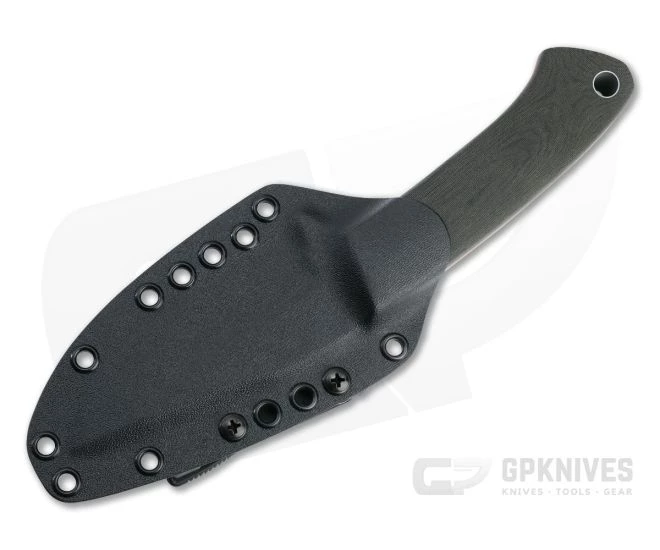 Tom Krein Custom TK-5 Magnum Hunter Acid Washed Nitro-V Green Linen Micarta Fixed Blade 4 Tom Krein Custom TK-5 Magnum Hunter Acid Washed Nitro-V Green Linen Micarta Fixed Blade - Image 2