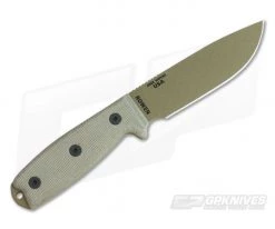 ESEE 4 Plain Edge with MOLLE Back Dark Earth Blade -EDC (Every Day Carry) Shop 4p mb de 3