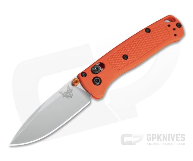 Benchmade Mini Bugout Orange Grivory S30V Drop Point AXIS Lock Folder 533 3 Benchmade Mini Bugout Orange Grivory S30V Drop Point AXIS Lock Folder 533