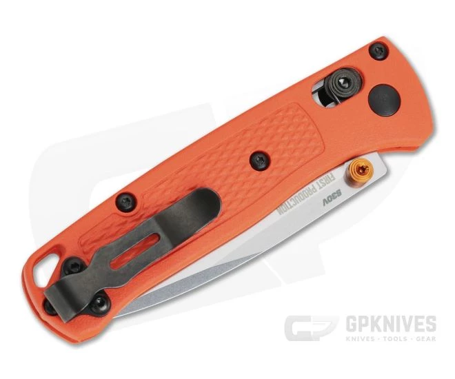 Benchmade Mini Bugout Orange Grivory S30V Drop Point AXIS Lock Folder 533 4 Benchmade Mini Bugout Orange Grivory S30V Drop Point AXIS Lock Folder 533 - Image 2