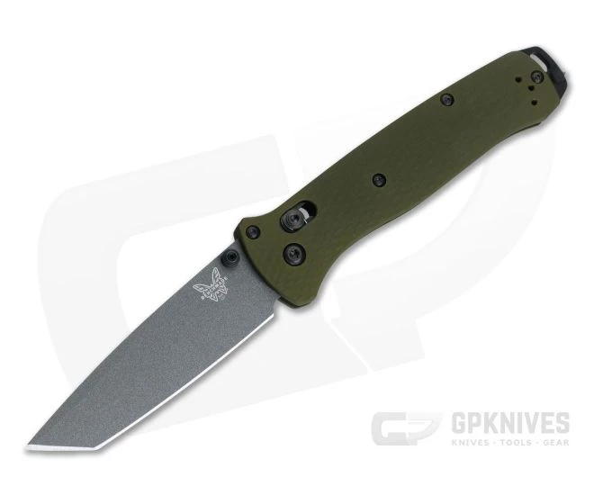 Benchmade Bailout Tanto Gray Cerakote M4 Green Aluminum Axis Lock 537GY-1 3 Benchmade Bailout Tanto Gray Cerakote M4 Green Aluminum Axis Lock 537GY-1